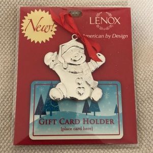Lenox Holiday Holders Snowman Gift Cars Holder